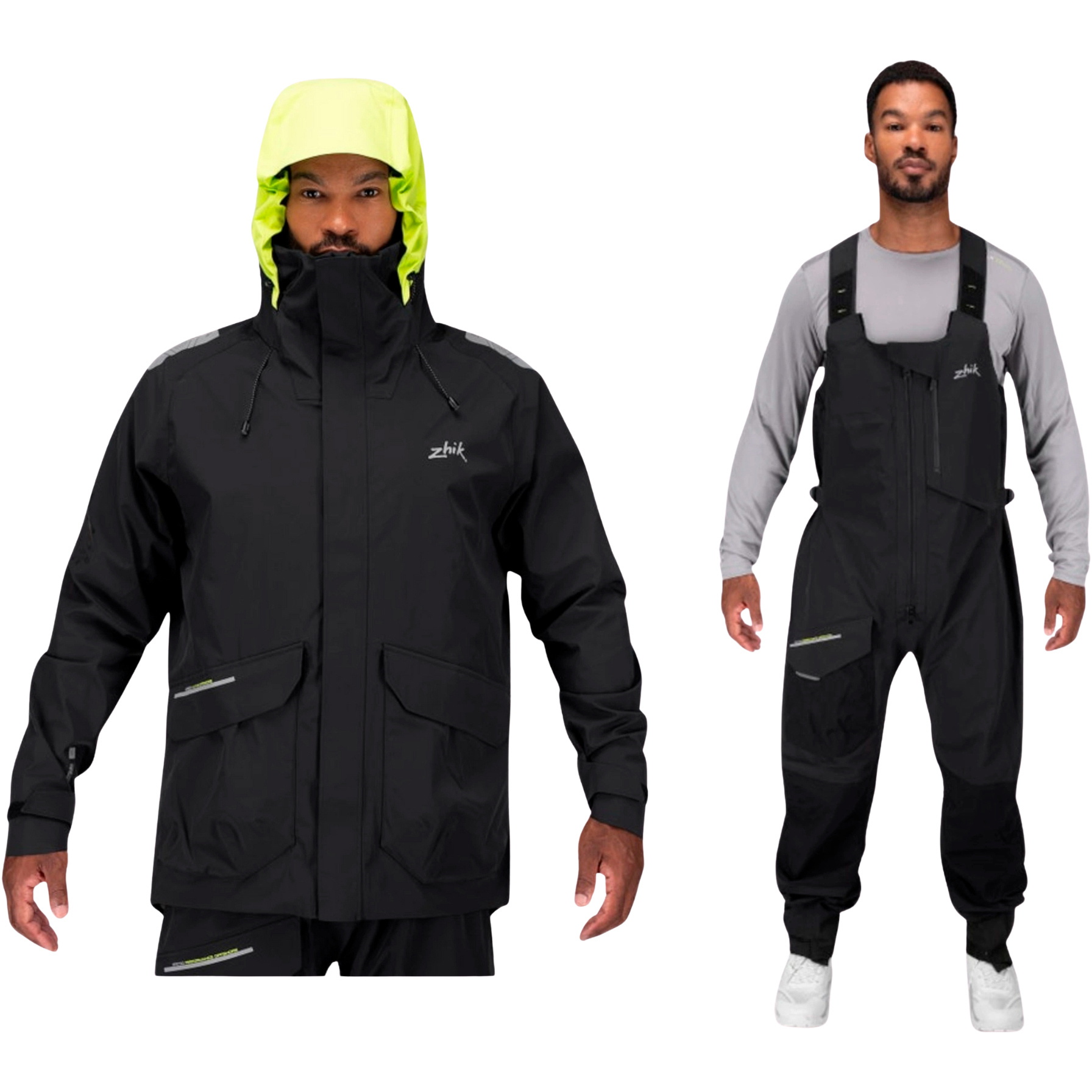 2026 Zhik Hombres Chaqueta De Crucero Marítimo OFS600 Y Traje De Vela OFS700 Salopettes ZMOFS600JASCS - Black